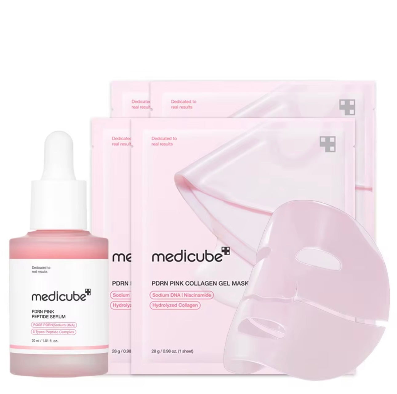Medicube PDRN Pink Peptide Serum & PDRN Pink Collagen Gel Mask
