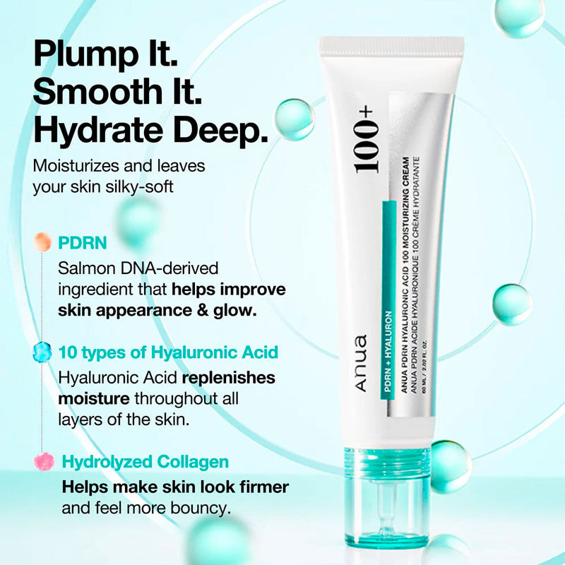 Anua PDRN Hyaluronic Acid 100 Moisture Cream 60ml