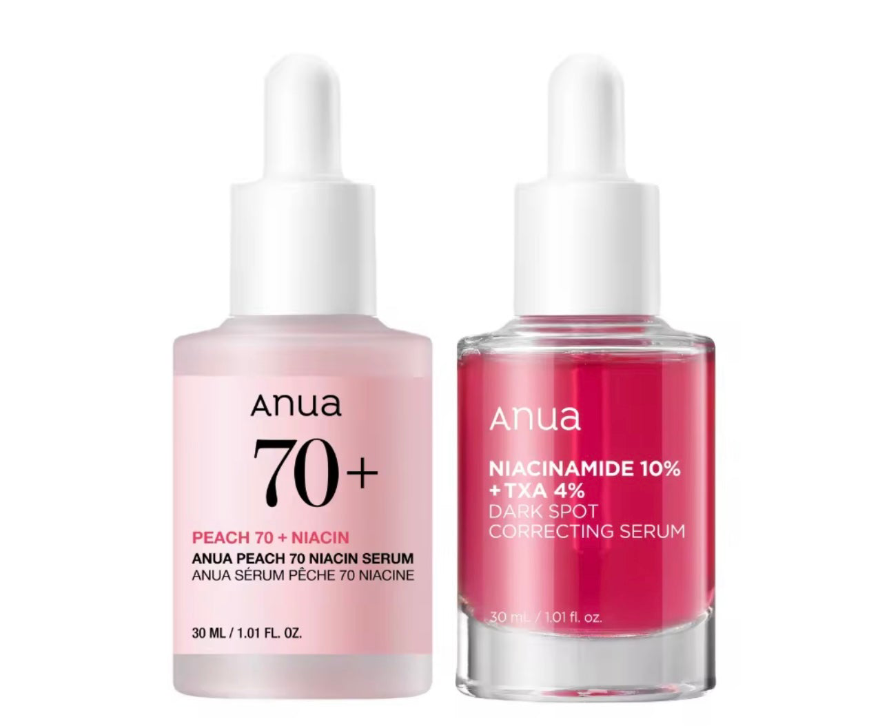 Anua 70+ Peach Niacin & Niacinamide Dark Spot Correcting Serum Set