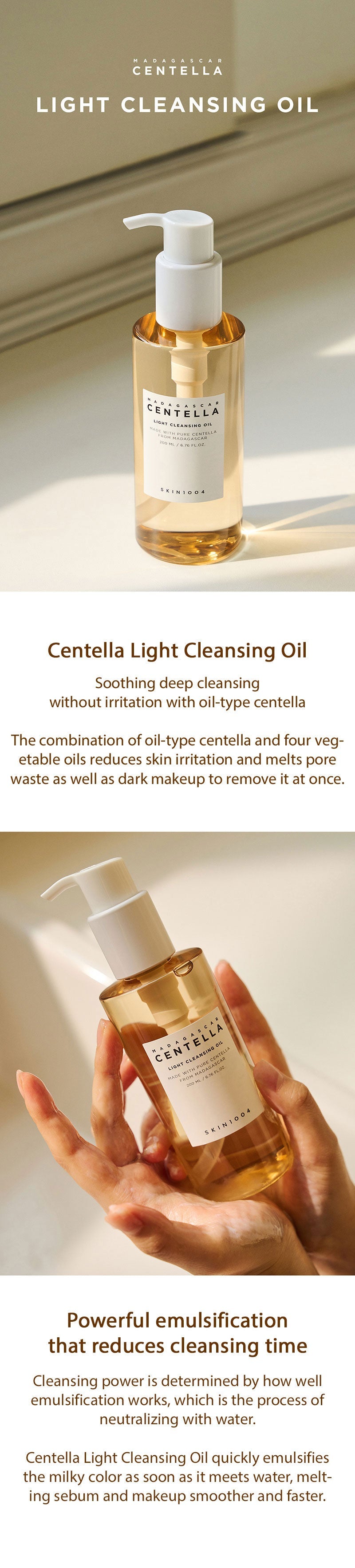 Madagascar Centella Light Cleansing Oil 200ml