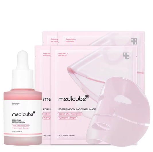Medicube PDRN Pink Peptide Serum & PDRN Pink Collagen Gel Mask