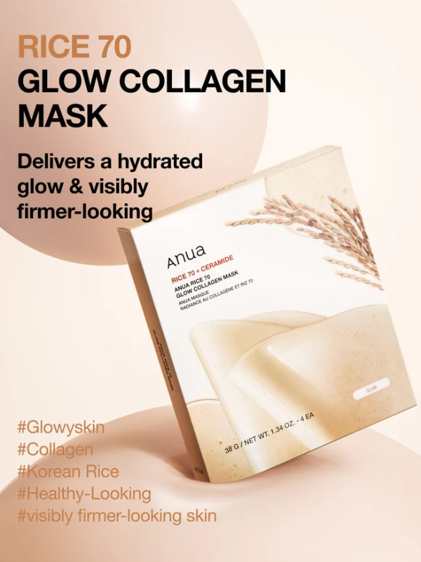 Anua Rice 70 Glow Collagen Mask 38g