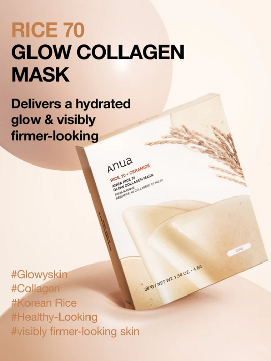 Anua Rice 70 Glow Collagen Mask 38g