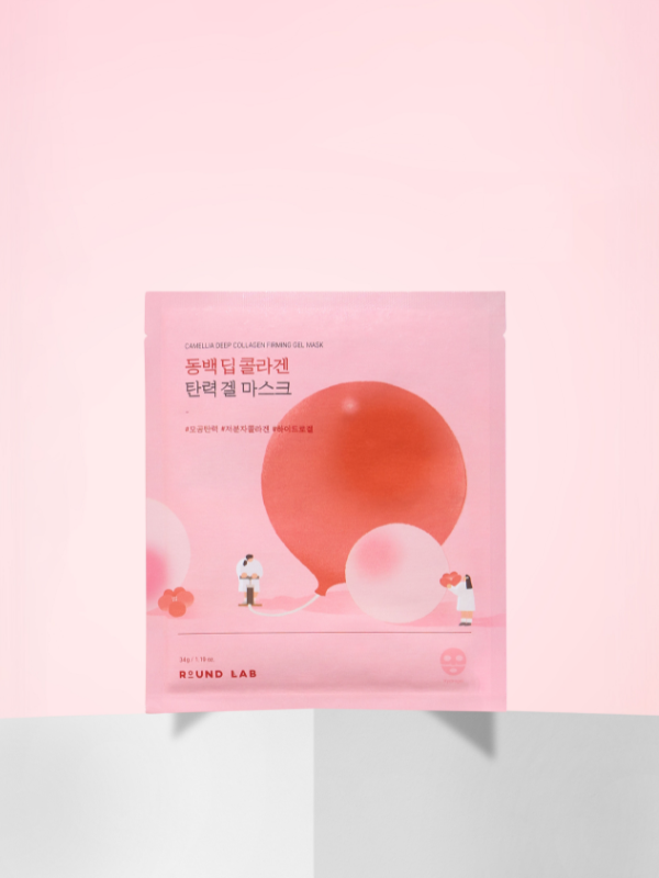 Round Lab Camellia Deep Collagen Firming Gel Mask 34ml - Set