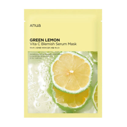 Anua Green Lemon Vita C Blemish Serum Mask 25ml 10PCS